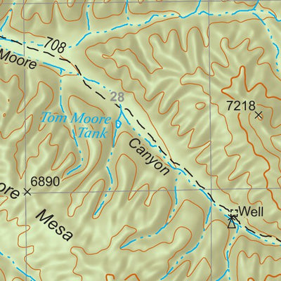 Gila National Forest Quadrangle Map: pg 86 Middle Mesa Preview 3
