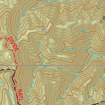 Gila National Forest Quadrangle Map: pg 76 Lookout Mountain Preview 2