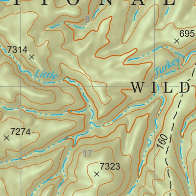 Gila National Forest Quadrangle Map: pg 84 Little Turkey Park Preview 2