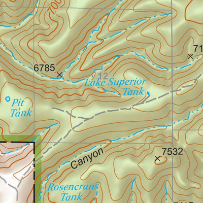 Gila National Forest Quadrangle Map: pg 107 Hendricks Peak Preview 2