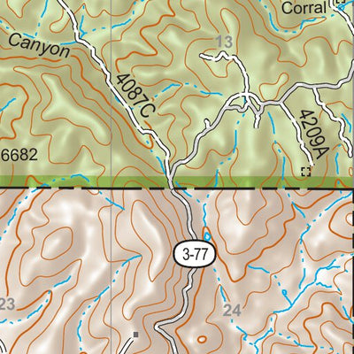 Gila National Forest Quadrangle Map: pg 117 Maverick Mountain Preview 3