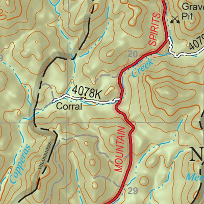 Gila National Forest Quadrangle Map: pg 96 Copperas Peak Preview 3