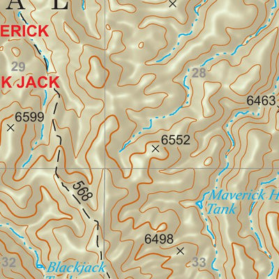 Gila National Forest Quadrangle Map: pg 90 Big Lue Mountains Preview 2