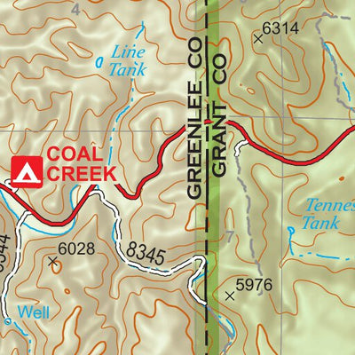 Gila National Forest Quadrangle Map: pg 90 Big Lue Mountains Preview 3