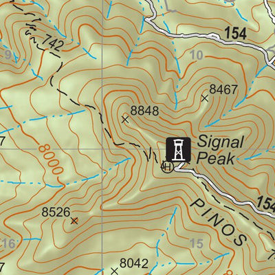 Gila National Forest Quadrangle Map: pg 105 Twin Sisters Preview 2