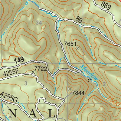 Gila National Forest Quadrangle Map: pg 105 Twin Sisters Preview 3