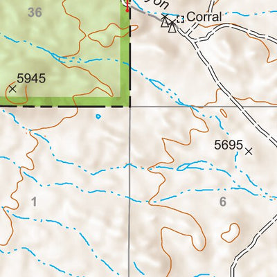 Gila National Forest Quadrangle Map: pg 127 C Bar Ranch Preview 2