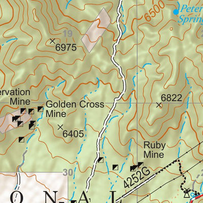 Gila National Forest Quadrangle Map: pg 126 Gold Hill Preview 3