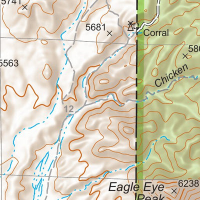 Gila National Forest Quadrangle Map: pg 124 Eagle Eye Peak Preview 3