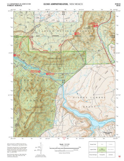 Santa Fe National Forest Quadrangle Map: pg 10 Echo Ampitheater Preview 1