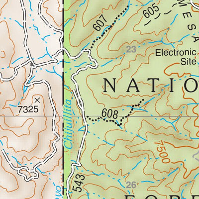 Santa Fe National Forest Quadrangle Map: pg 18 Arroyo Chijuillita Preview 3