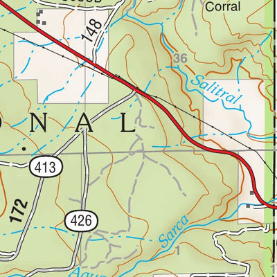 Santa Fe National Forest Quadrangle Map: pg 13 Arroyo Del Agua Preview 2