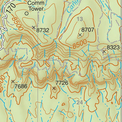 Santa Fe National Forest Quadrangle Map: pg 13 Arroyo Del Agua Preview 3