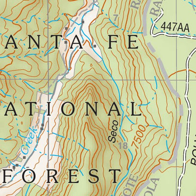 Santa Fe National Forest Quadrangle Map: pg 15 Canones Preview 3