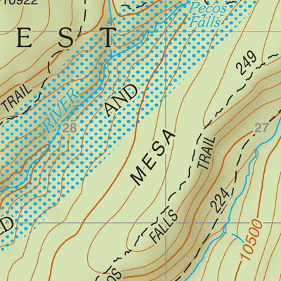 Santa Fe National Forest Quadrangle Map: pg 42 Pecos Falls Preview 2