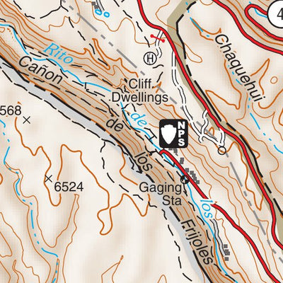 Santa Fe National Forest Quadrangle Map: pg 50 Frijoles Preview 3