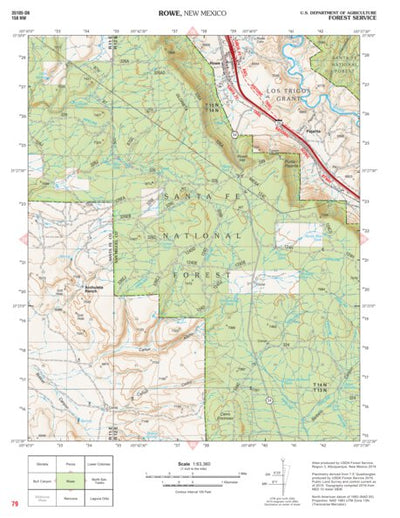 Santa Fe National Forest Quadrangle Map: pg 79 Rowe Preview 1