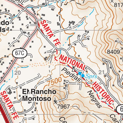 Santa Fe National Forest Quadrangle Map: pg 73 Seton Village Preview 3