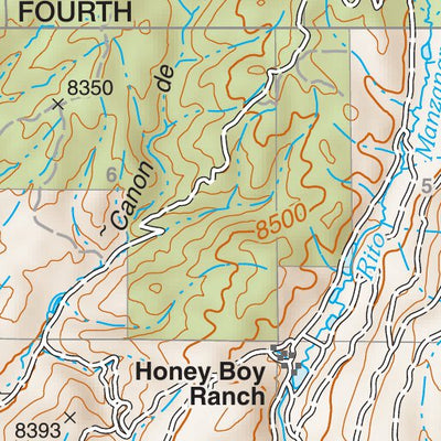 Santa Fe National Forest Quadrangle Map: pg 68 Honey Bear Ranch Preview 3