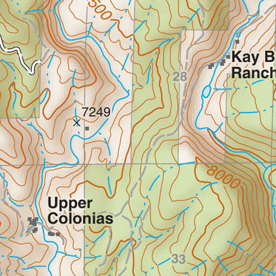 Santa Fe National Forest Quadrangle Map: pg 76 Lower Colonias Preview 3