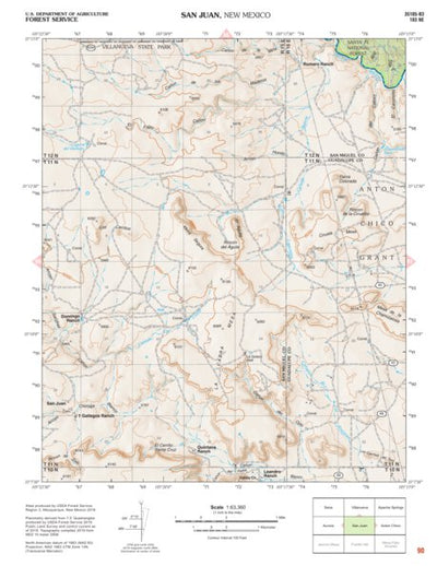 Santa Fe National Forest Quadrangle Map: pg 90 San Juan Preview 1