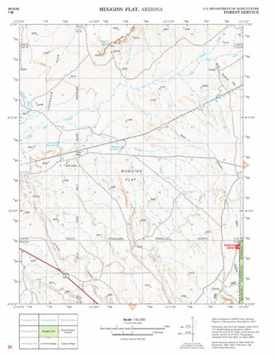 Kaibab National Forest Quadrangle Map Atlas: pg 01 Muggins Flat Preview 1