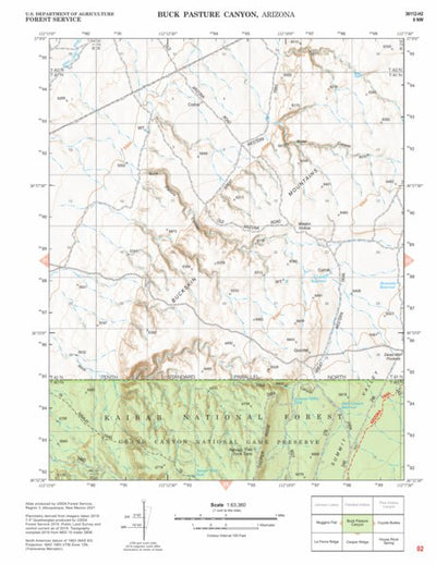 Kaibab National Forest Quadrangle Map Atlas: pg 02 Buck Pasture Canyon Preview 1