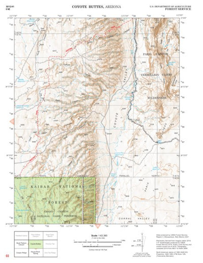 Kaibab National Forest Quadrangle Map Atlas: pg 03 Coyote Buttes Preview 1