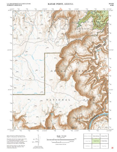 Kaibab National Forest Quadrangle Map Atlas: pg 20 Kanab Point Preview 1