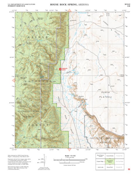 Kaibab National Forest Quadrangle Map Atlas: pg 06 House Rock Spring Preview 1