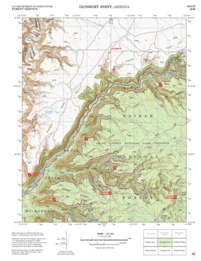 Kaibab National Forest Quadrangle Map Atlas: pg 08 Gunsight Point Preview 1