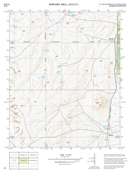 Kaibab National Forest Quadrangle Map Atlas: pg 51 Howard Hill Preview 1