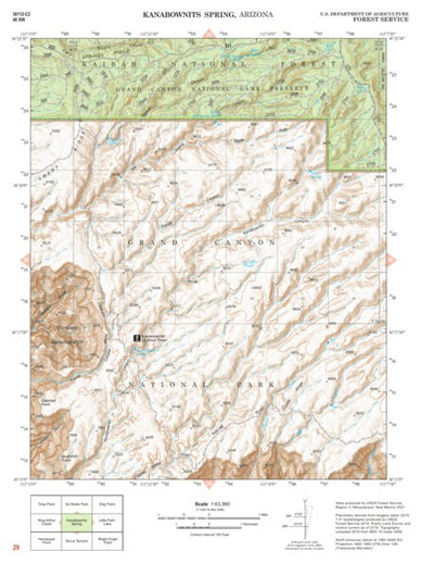 Kaibab National Forest Quadrangle Map Atlas: pg 29 Kanabownits Spring Preview 1