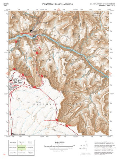 Kaibab National Forest Quadrangle Map Atlas: pg 41 Phantom Ranch Preview 1