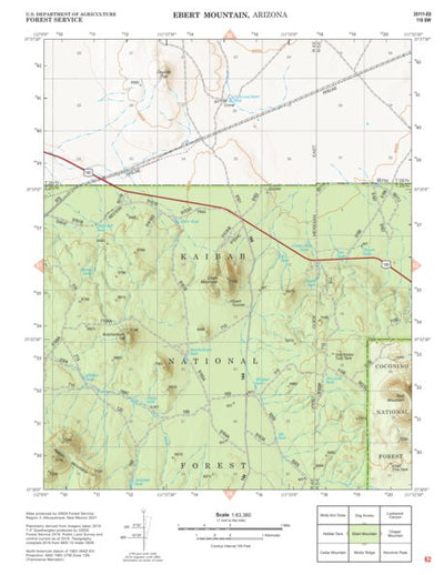 Kaibab National Forest Quadrangle Map Atlas: pg 62 Ebert Mountain Preview 1