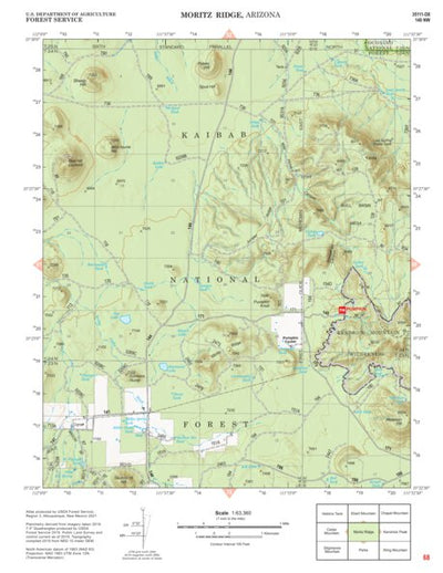Kaibab National Forest Quadrangle Map Atlas: pg 68 Moritz Ridge Preview 1