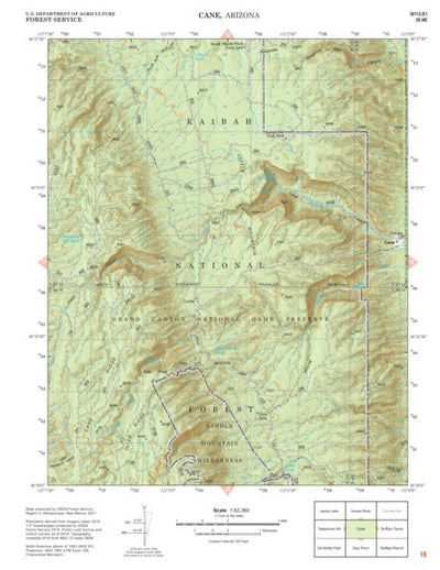 Kaibab National Forest Quadrangle Map Atlas: pg 18 Cane Preview 1