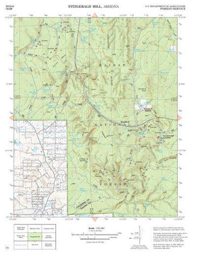 Kaibab National Forest Quadrangle Map Atlas: pg 71 Fitzgerald Hill Preview 1