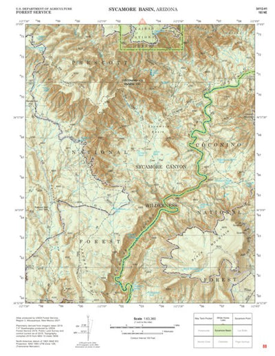 Kaibab National Forest Quadrangle Map Atlas: pg 88 Sycamore Basin Preview 1