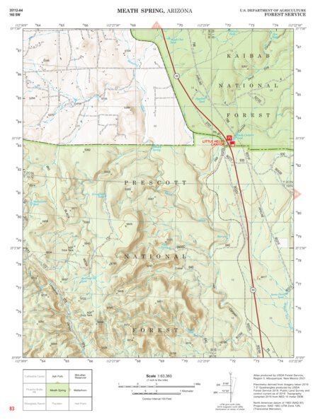 Kaibab National Forest Quadrangle Map Atlas: pg 83 Meath Spring Preview 1