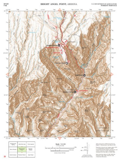 Kaibab National Forest Quadrangle Map Atlas: pg 35 Bright Angle Point Preview 1