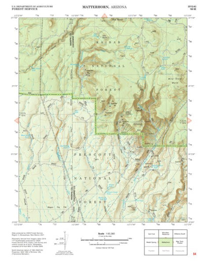 Kaibab National Forest Quadrangle Map Atlas: pg 84 Matterhorn Preview 1