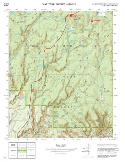 Kaibab National Forest Quadrangle Map Atlas: pg 85 May Tank Pocket Preview 1