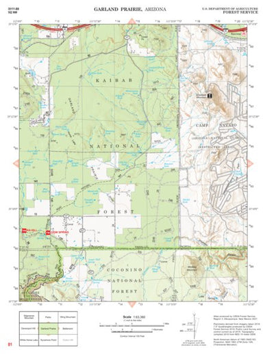 Kaibab National Forest Quadrangle Map Atlas: pg 81 Garland Prairie Preview 1