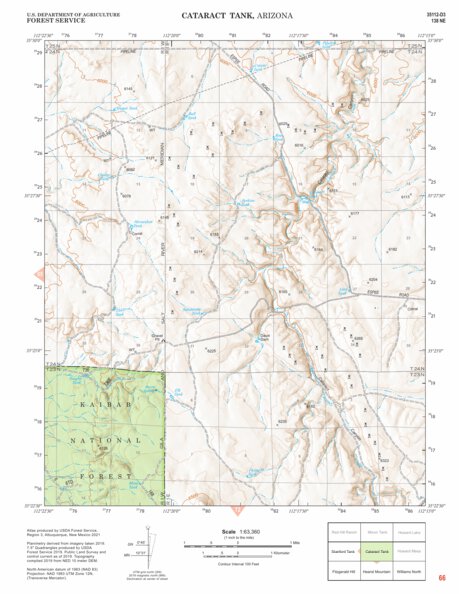 Kaibab National Forest Quadrangle Map Atlas: pg 66 Cataract Tank Preview 1