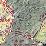 Kita-dake 北岳 Hiking Map (Chubu, Japan) 1:25,000 Preview 3