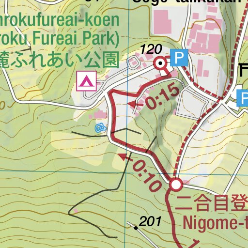 Kaimon-dake 開聞岳 Hiking Map (Kyushu, Japan) 1:25,000 by Japanwilds.org ...