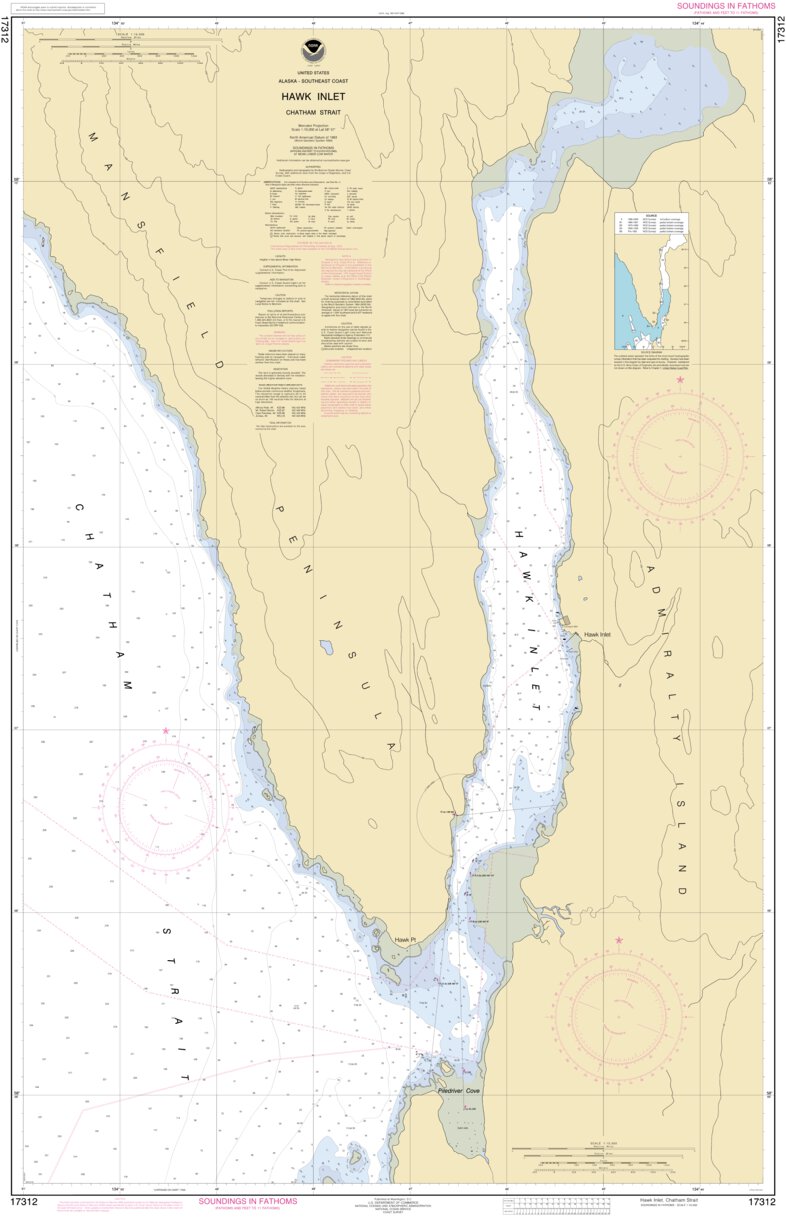 Hawk Inlet Hawk Inlet Map by National Oceanographic & Atmospheric Administration ...