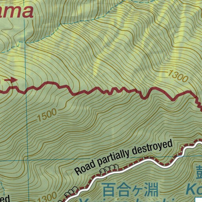 Hinata-yama 日向山 Hiking Map (Chubu, Japan) 1:25,000 Preview 2