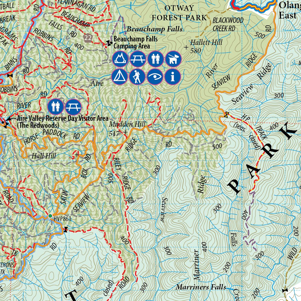 Otways 4WD Touring Map 4e by Meridian Maps | Avenza Maps